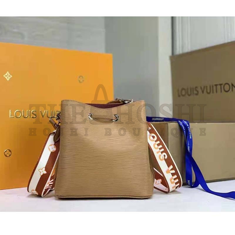 L0vis Vvtt0n LV Women NéoNoé BB Bucket Bag Gold Epi Grained Cowhide Master Quality