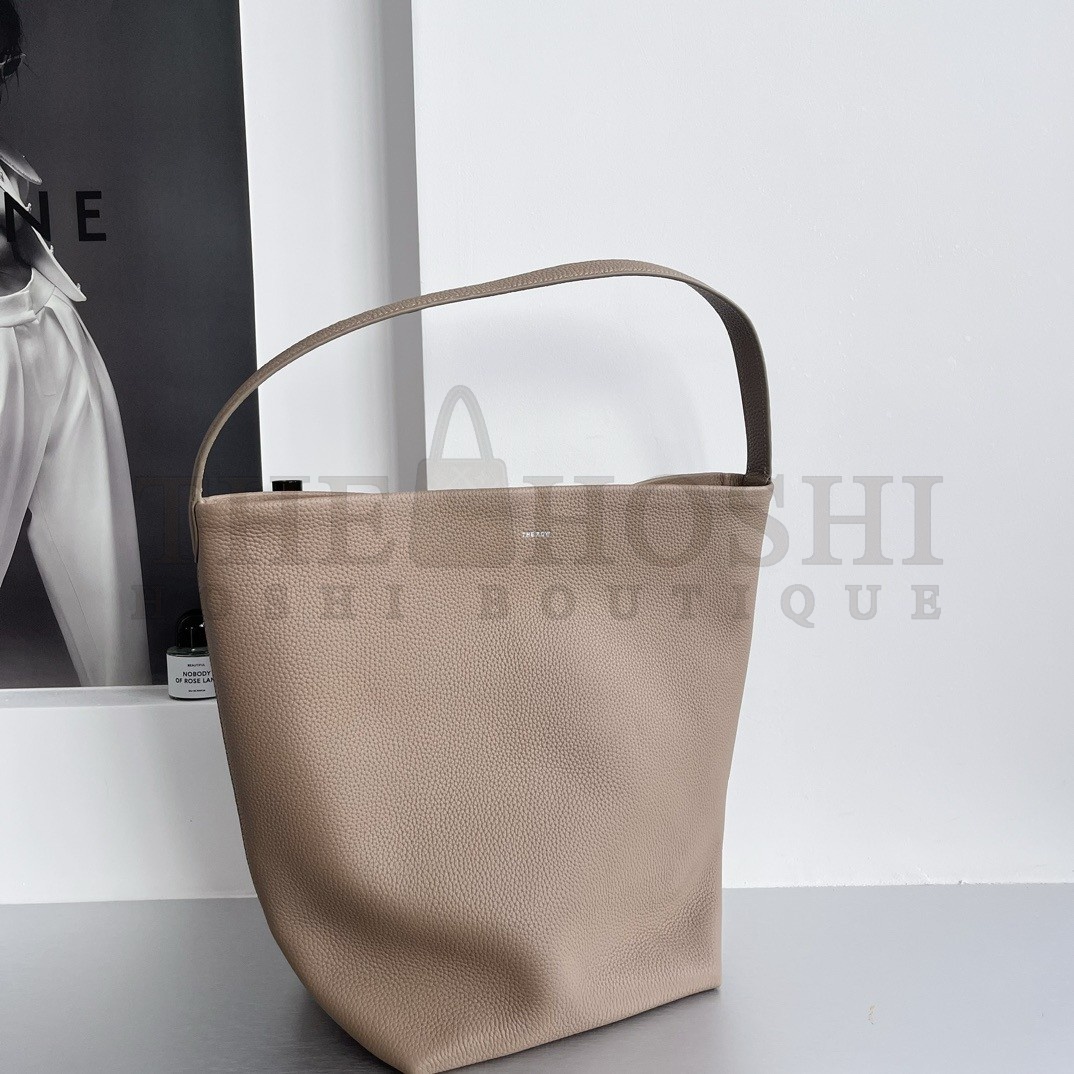 The R0w Small N/S Park Tote in Taupe Grained Leather Master Quality