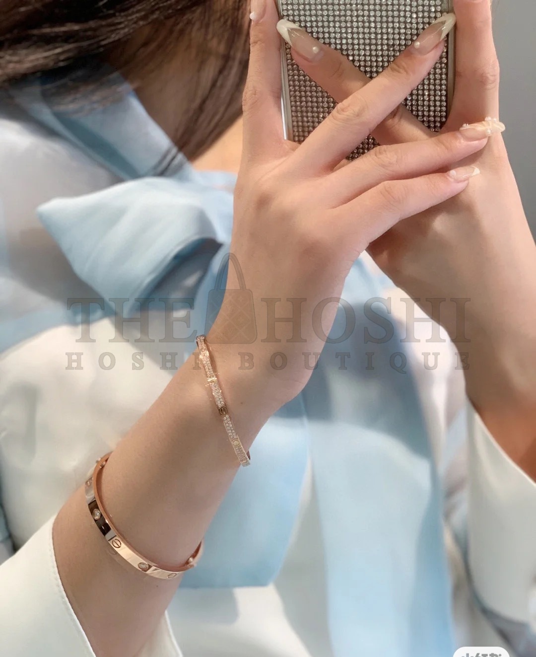 Ca*t1er Four D1am0nds Love Bracelet & Narrow Full D1am0nd Bracelet Master Quality