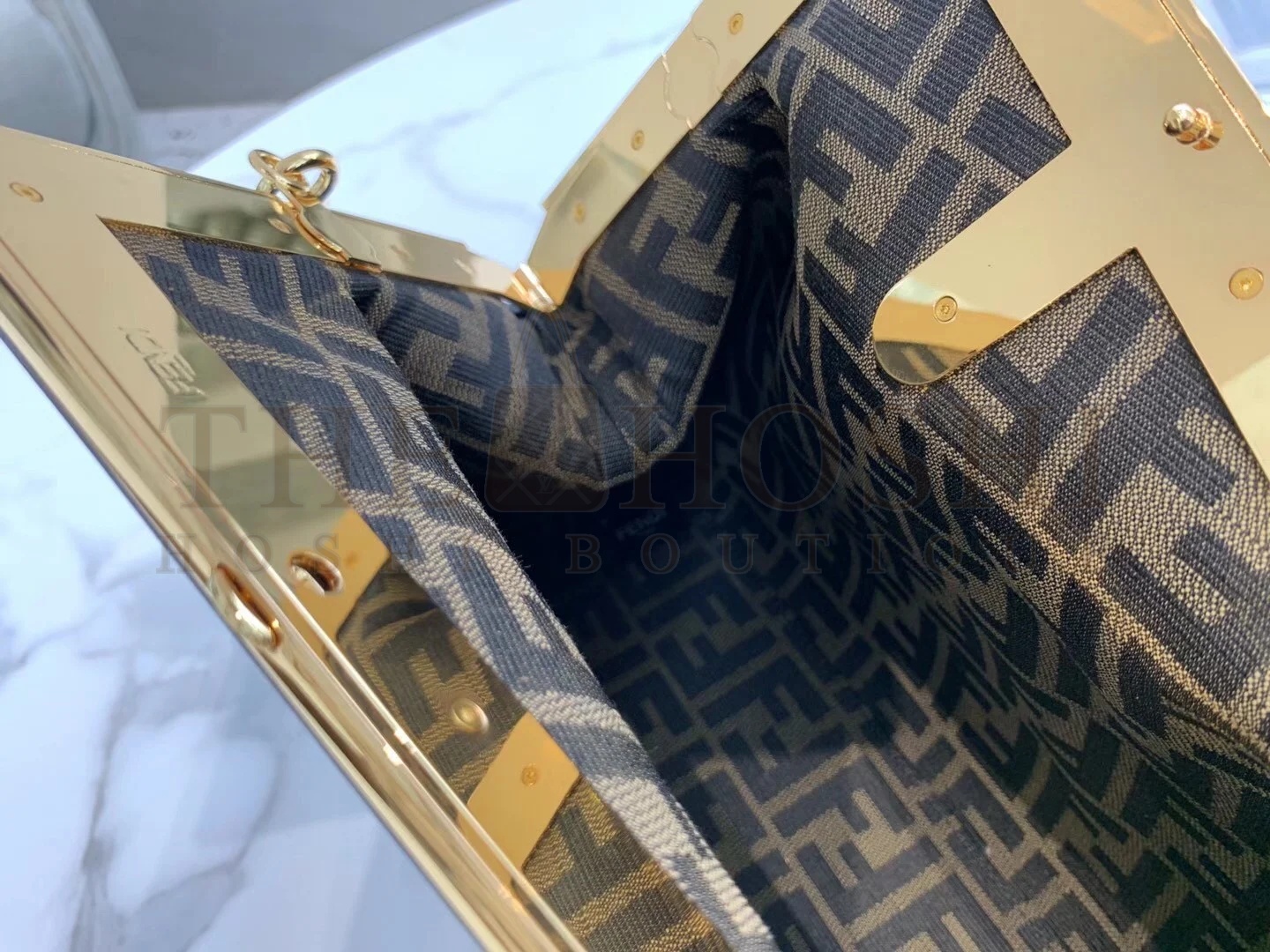 F**di First Medium Bag In Dark Brown Nappa Leather Master Quality