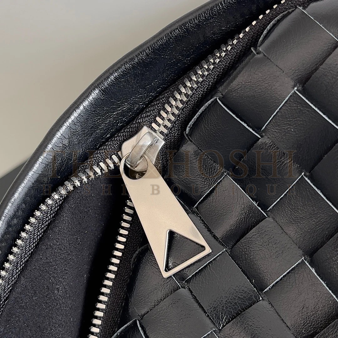 B0tt*ga Ven*ta Small Backpack In Black Intrecciato Calfskin Master Quality