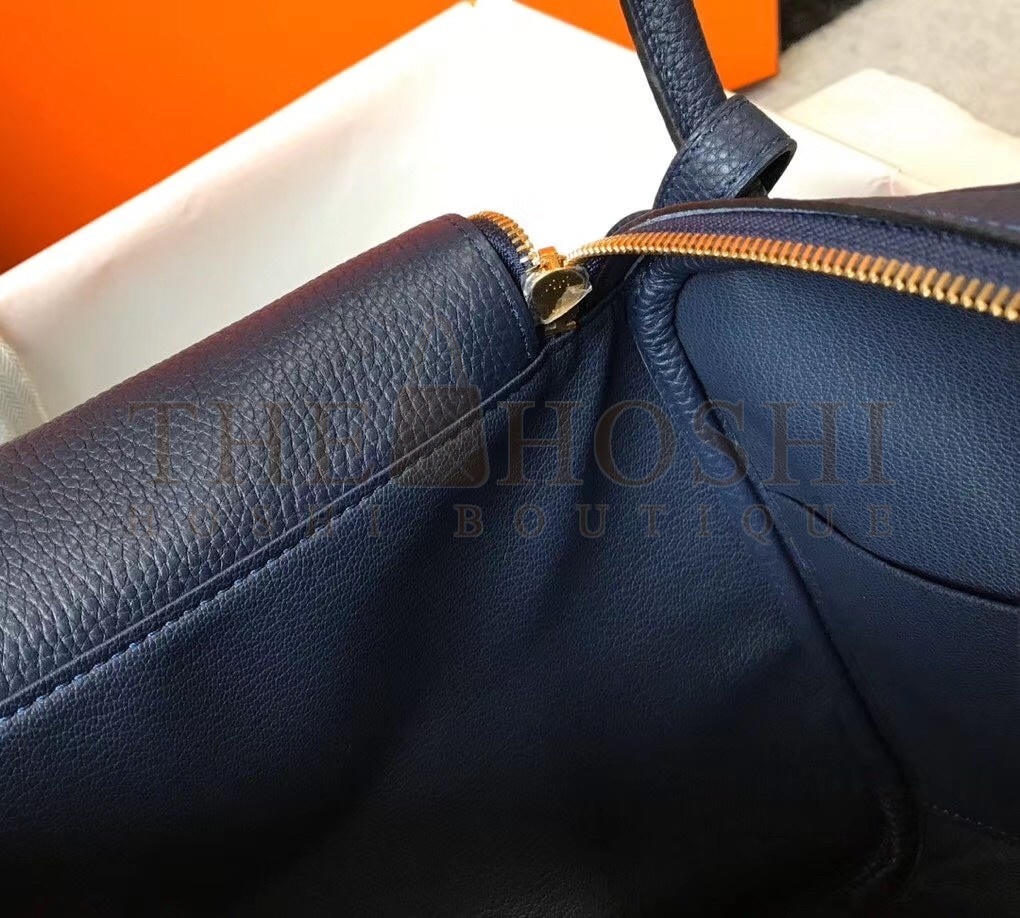 H**me5 Lindy 26cm Bag In Navy Blue Clemence With GHW Master Quality