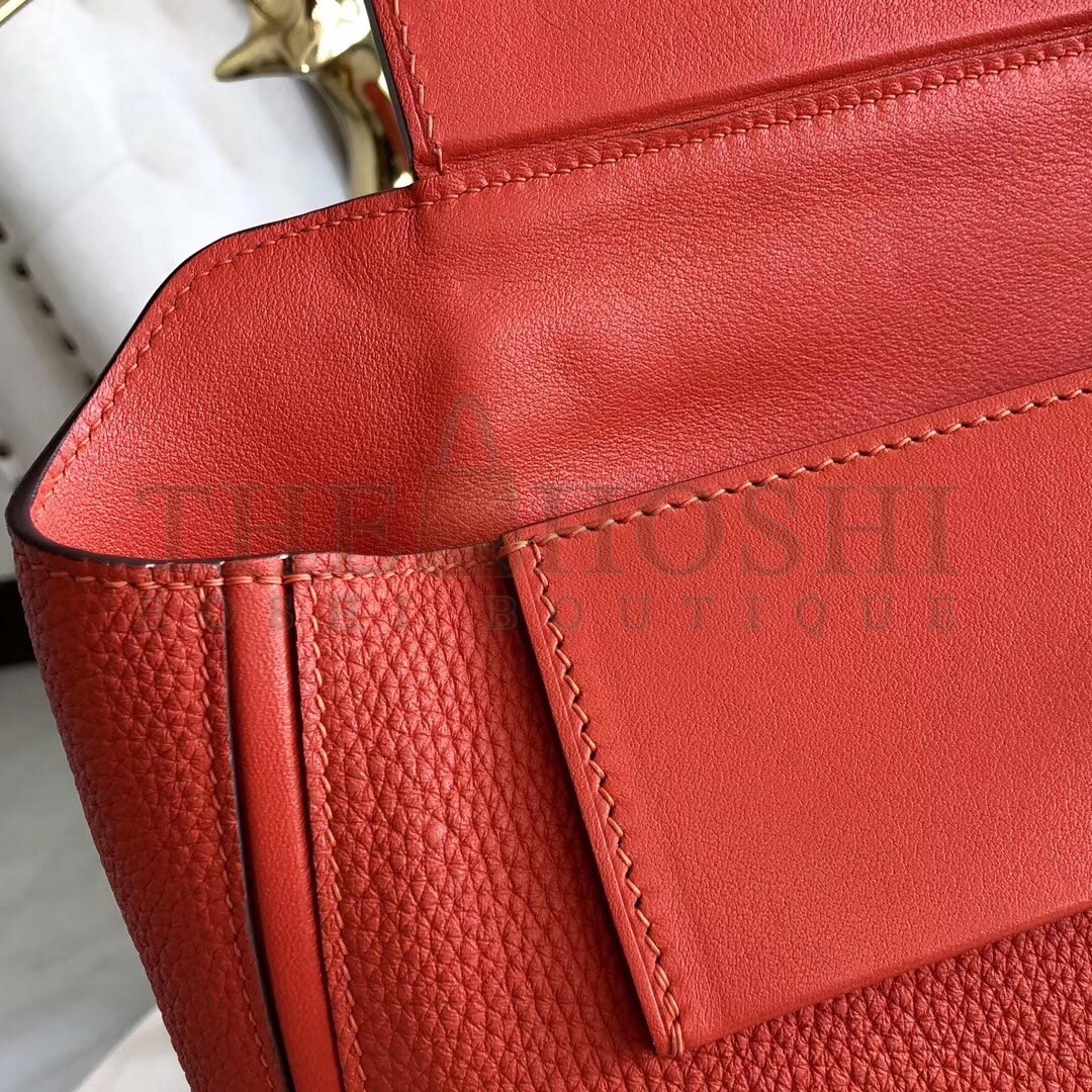 H**me5 24/24 29 Bag In Red Clemence Calfskin Master Quality