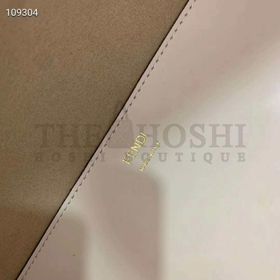 F**di Women Sunshine Shopper Bag White Leather “F**di ROMA” Master Quality