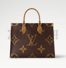 L0vis Vvtt0n Onthego Women  LV  Tote Bag in Monogram Giant Canvas-Brown Master Quality