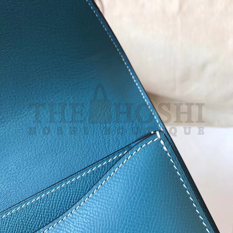 H**me5 Epsom Constance 24cm Blue Jean Handmade Bag Master Quality