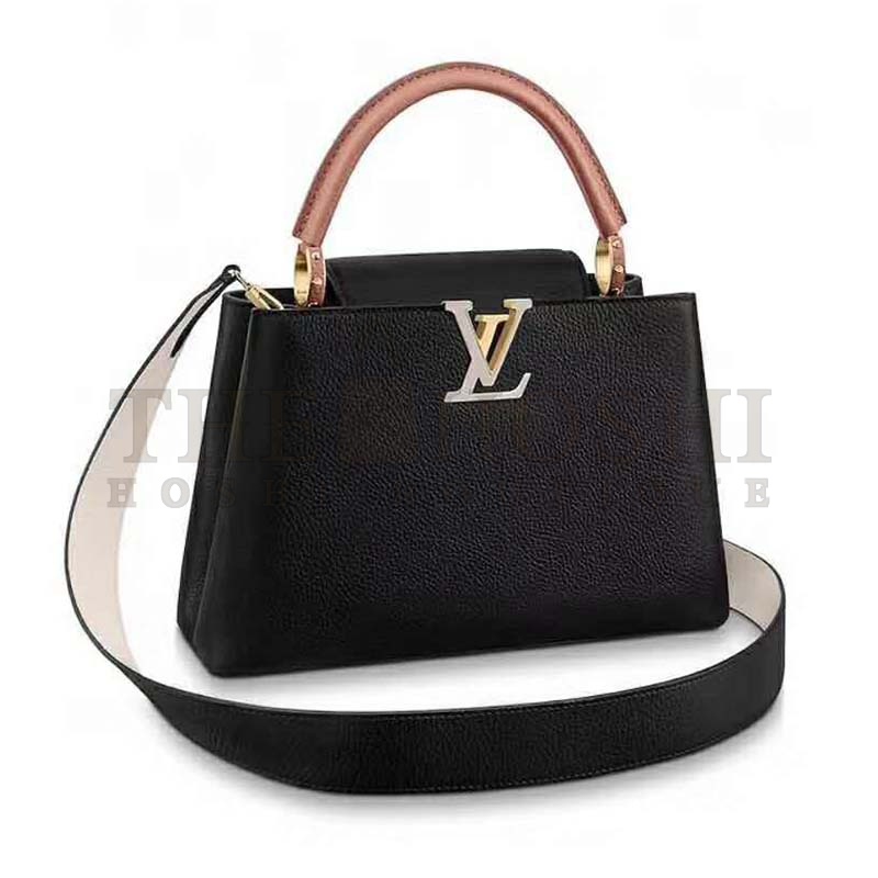 L0vis Vvtt0n LV Women Capucines Mini Handbag Jewel-Tone Taurillon Leather Master Quality