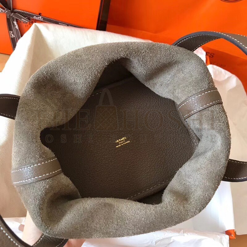 H**me5 Taupe Picotin Lock PM 18cm Handmade Bag Master Quality