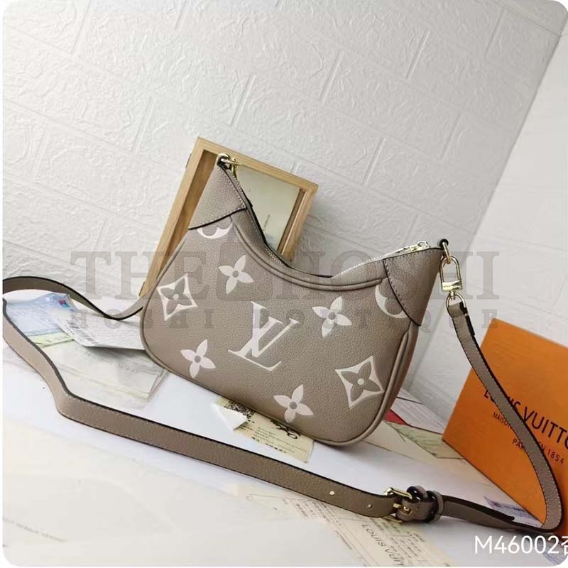 L0vis Vvtt0n LV Women Bagatelle Mini Hobo Handbag Monogram Empreinte Embossed Grained Cowhide Master Quality