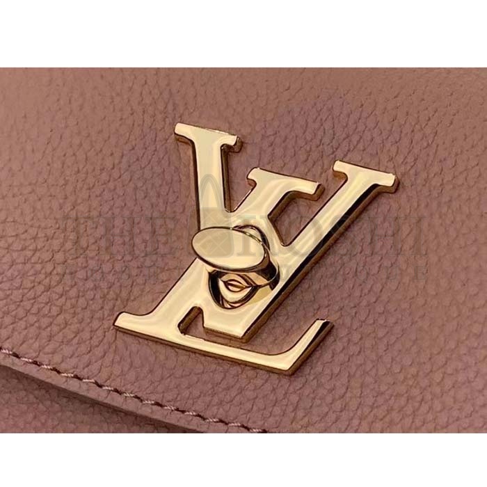 L0vis Vvtt0n LV Women Lockme Ever Mini Handbag Pink Grained Calf Leather Master Quality