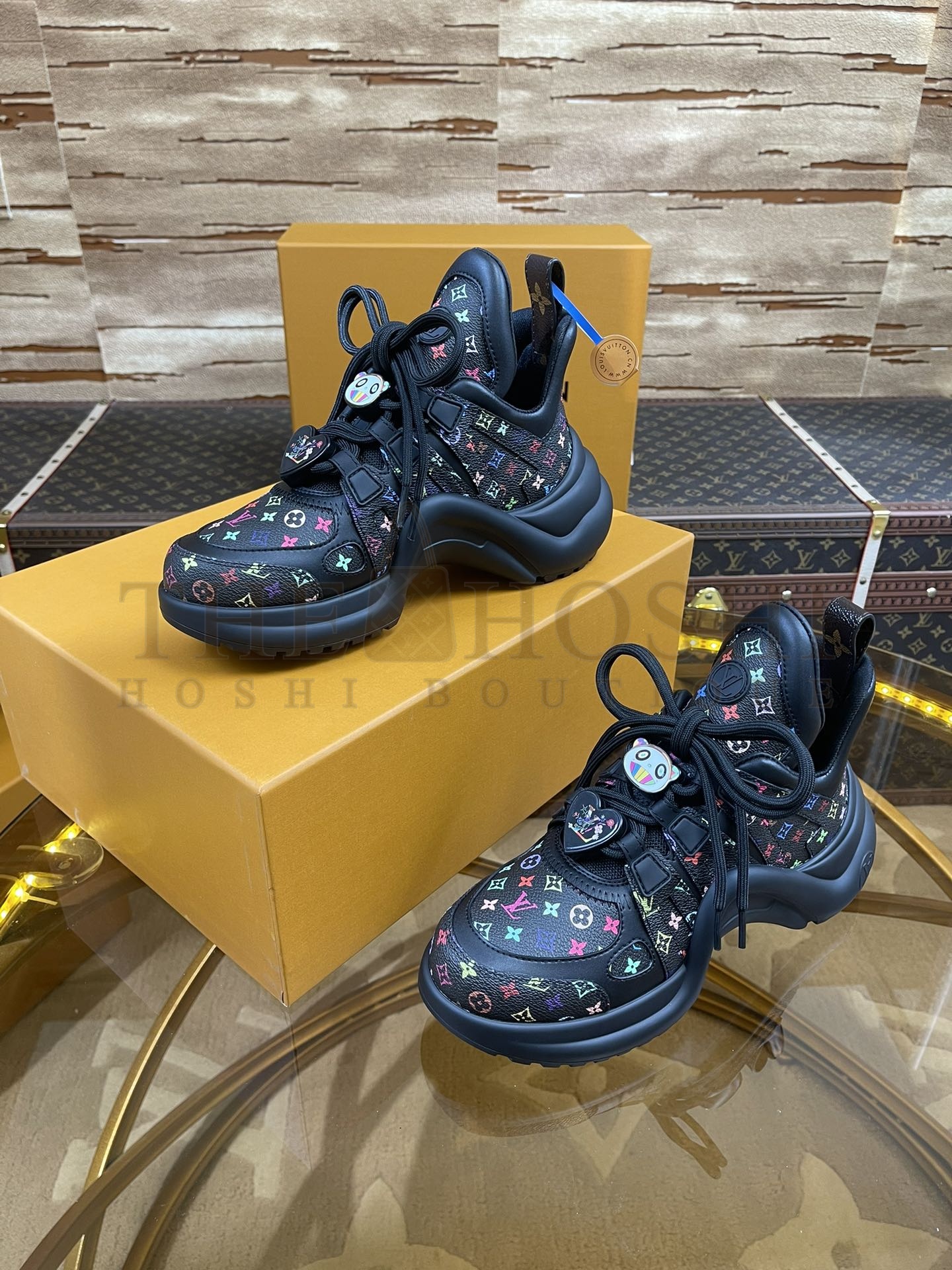 L0vis Vvtt0n LV x Takashi Murakami Archlight Sneakers Multicolor Monogram 5.5cm Heel Master Quality