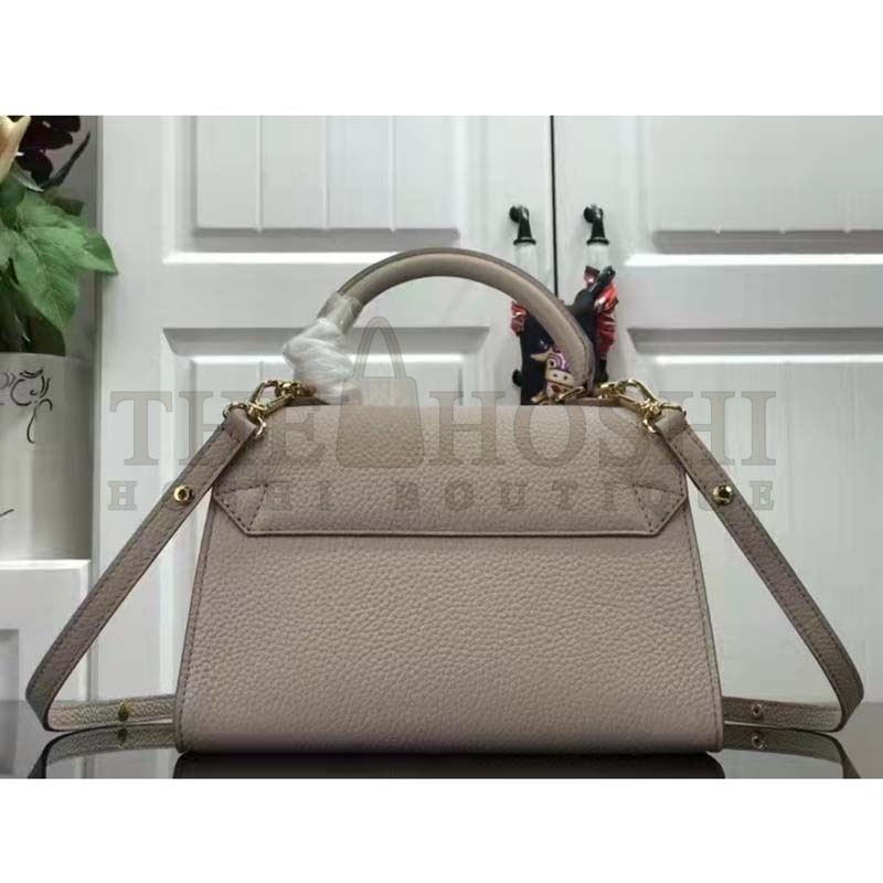 L0vis Vvtt0n LV Women Twist One Handle BB Handbag Greige Grey Taurillon Master Quality