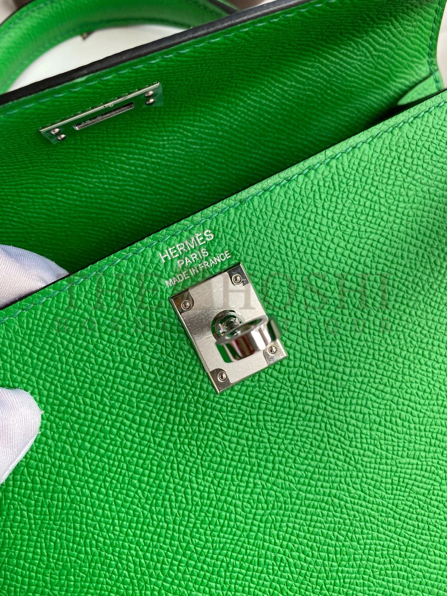 H**me5 Kelly Sellier 28 Handmade Bag In Bamboo Epsom Calfskin Master Quality