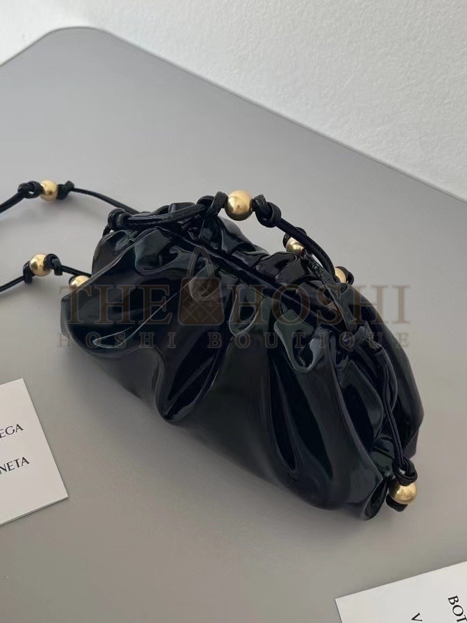 B0tt*ga Ven*ta Mini Pouch In Black Patent Leather Master Quality
