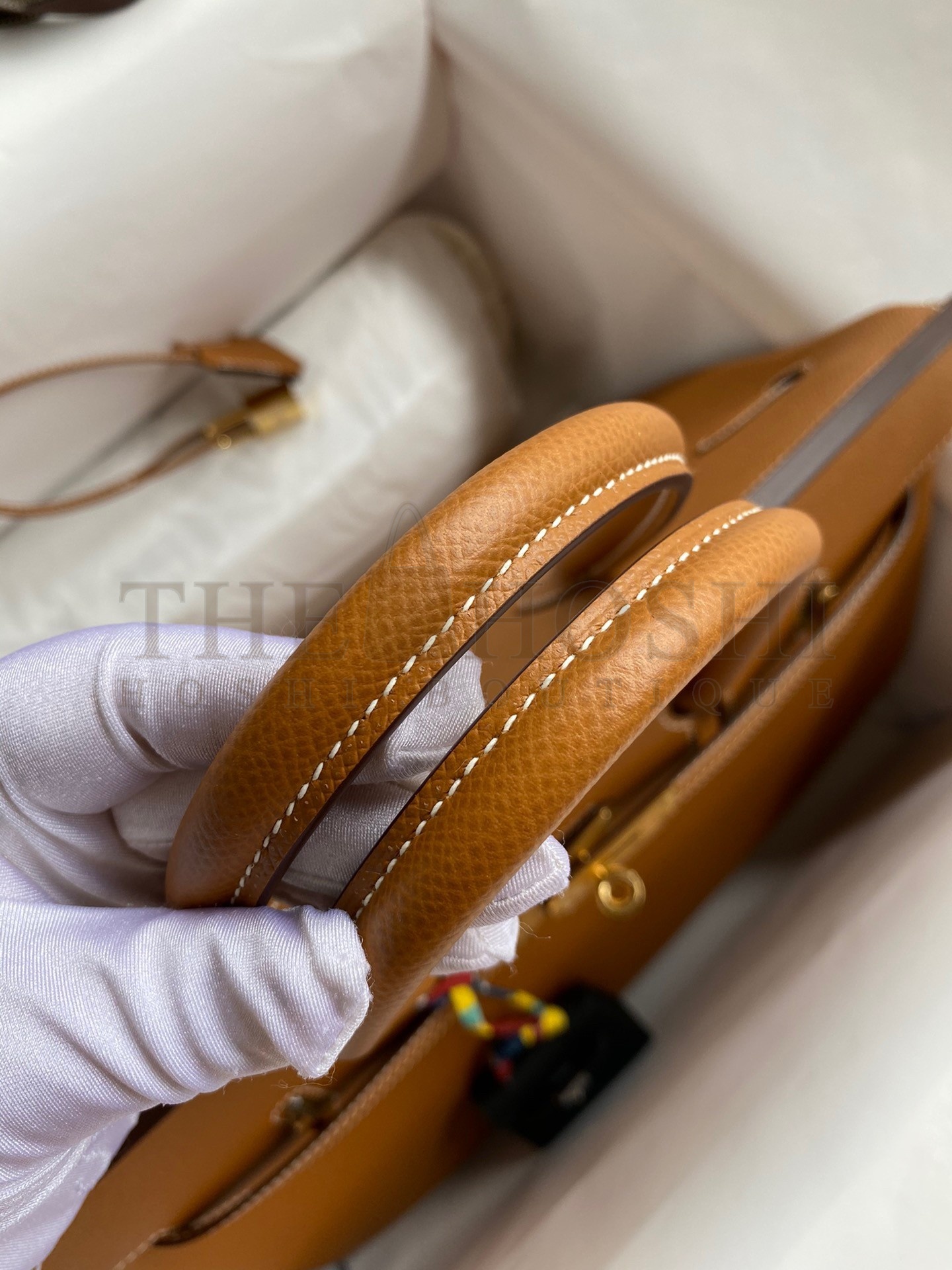 H**me5 Birkin 35 Retourne Handmade Bag In Gold Epsom Calfskin Master Quality