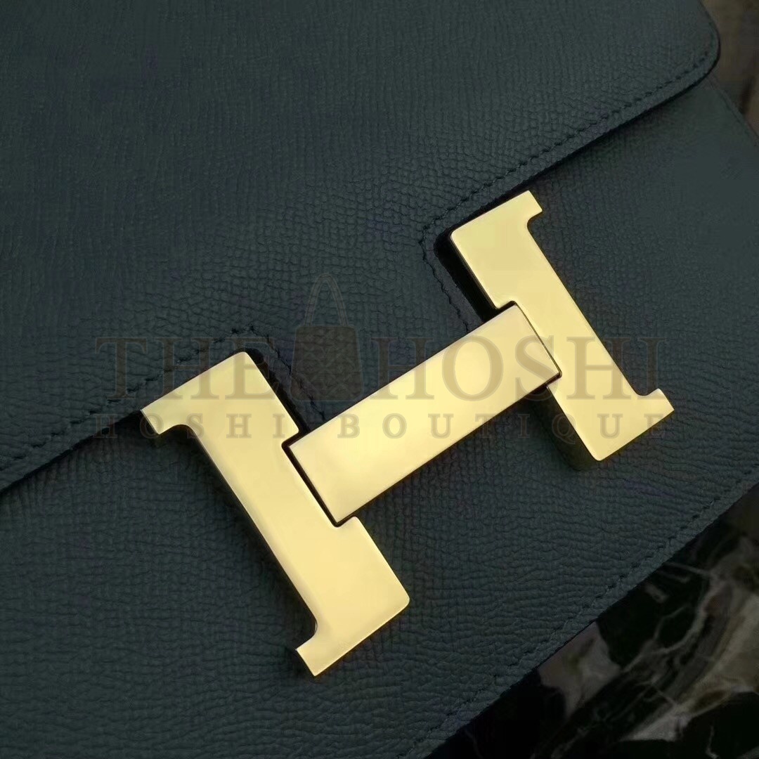 H**me5 Blue Lin Constance MM 24cm Epsom Leather Bag Master Quality