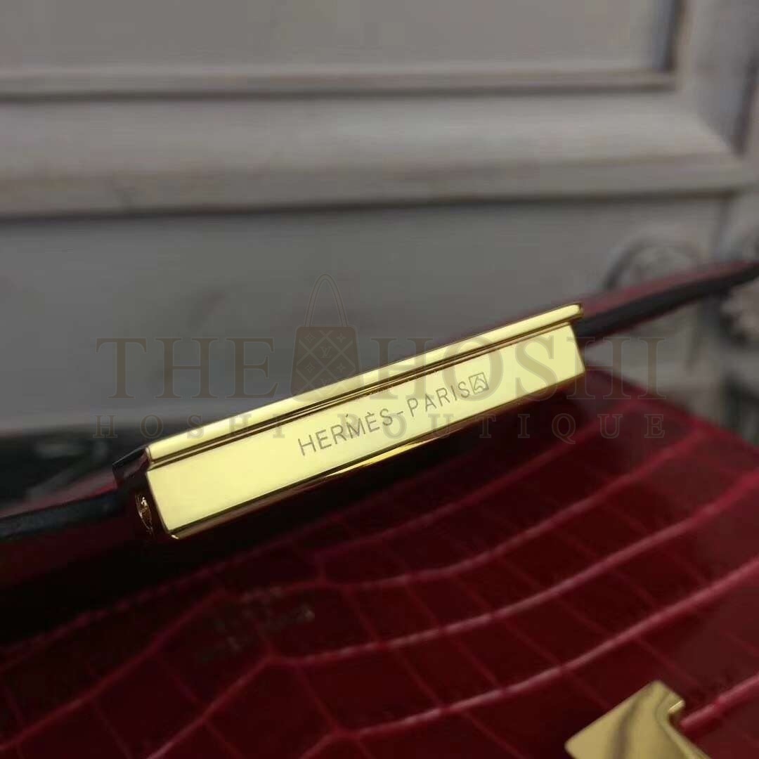 H**me5 Red Constance MM 24cm Crocodile Bag Master Quality