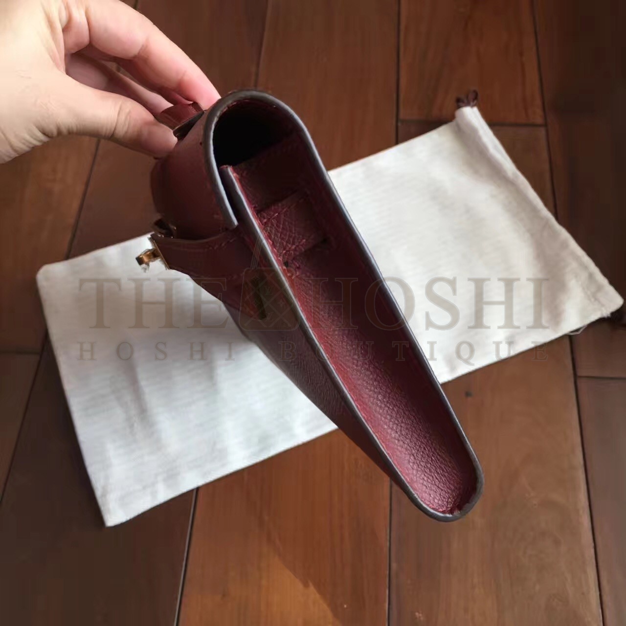 H**me5 Bordeaux Epsom Kelly Cut Handmade Bag Master Quality