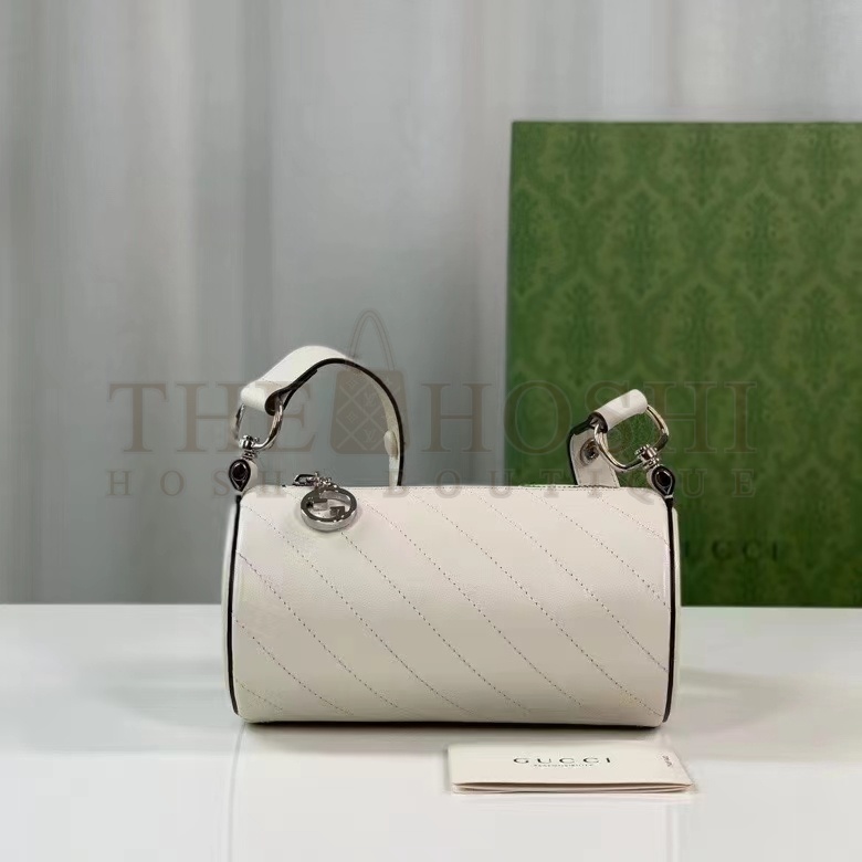 Gvc*1 Women GG Blondie Mini Shoulder Bag Round Interlocking G White Leather Master Quality