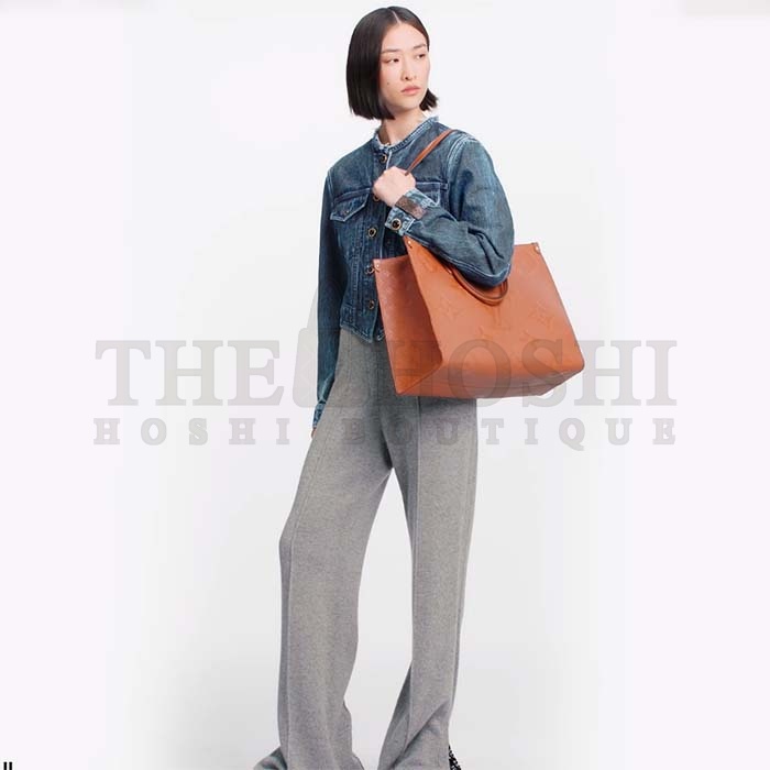 L0vis Vvtt0n LV Women OnTheGO GM Tote Bag Brown Monogram Embossed Leather Master Quality