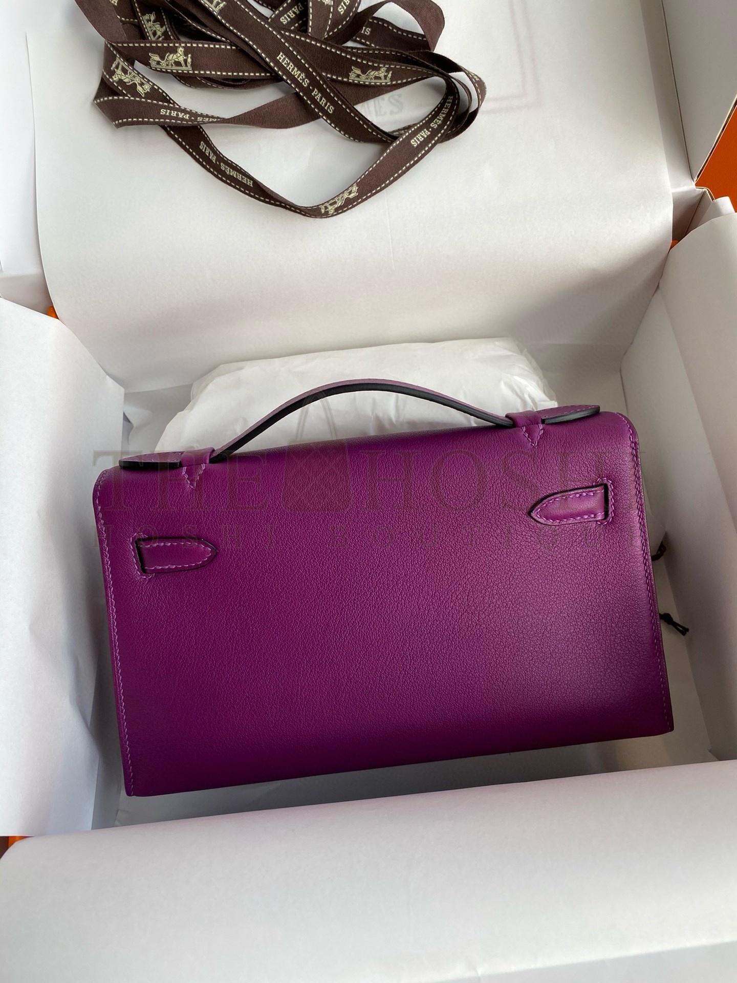 H**me5 Kelly Pochette Handmade Bag In Anemone Swift Calfskin Master Quality