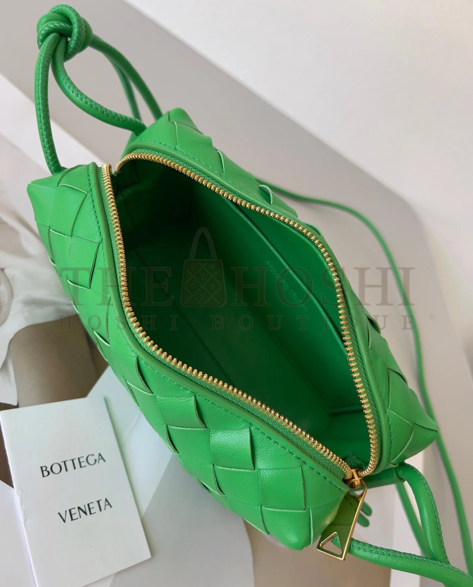 B0tt*ga Ven*ta Loop Mini Bag In Green Intrecciato Lambskin Master Quality