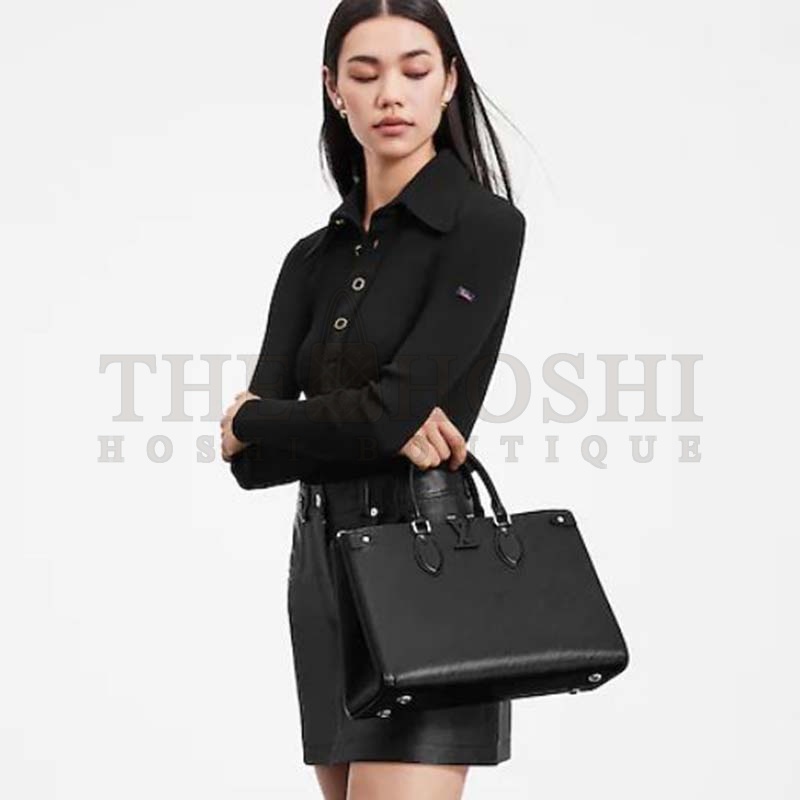 L0vis Vvtt0n LV Women Grenelle Tote MM Bag Black Epi Grained Cowhide Leather Master Quality
