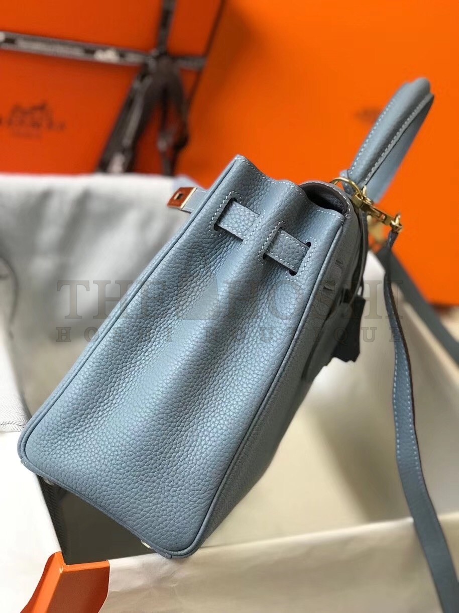 H**me5 Blue Lin Clemence Kelly 25cm GHW Bag Master Quality