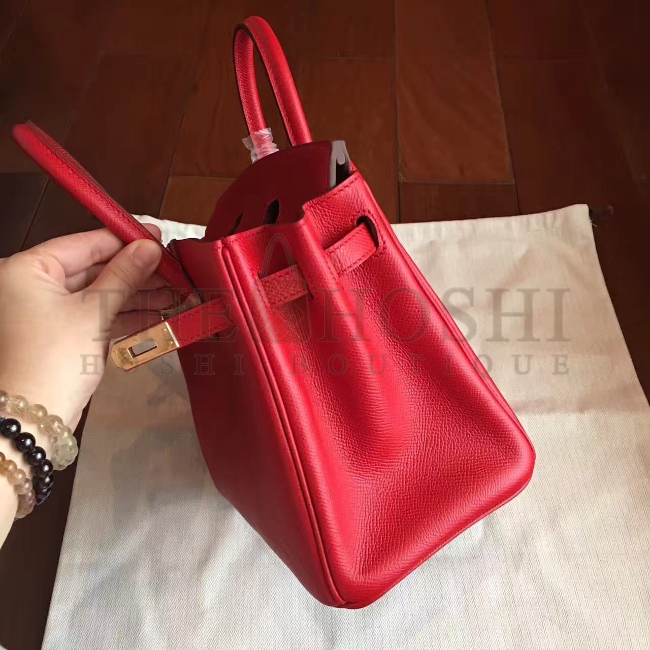 H**me5 Red Birkin 25cm Epsom Handmade Bag Master Quality