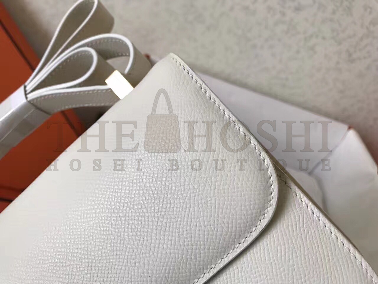 H**me5 Epsom Constance 24cm White Handmade Bag Master Quality