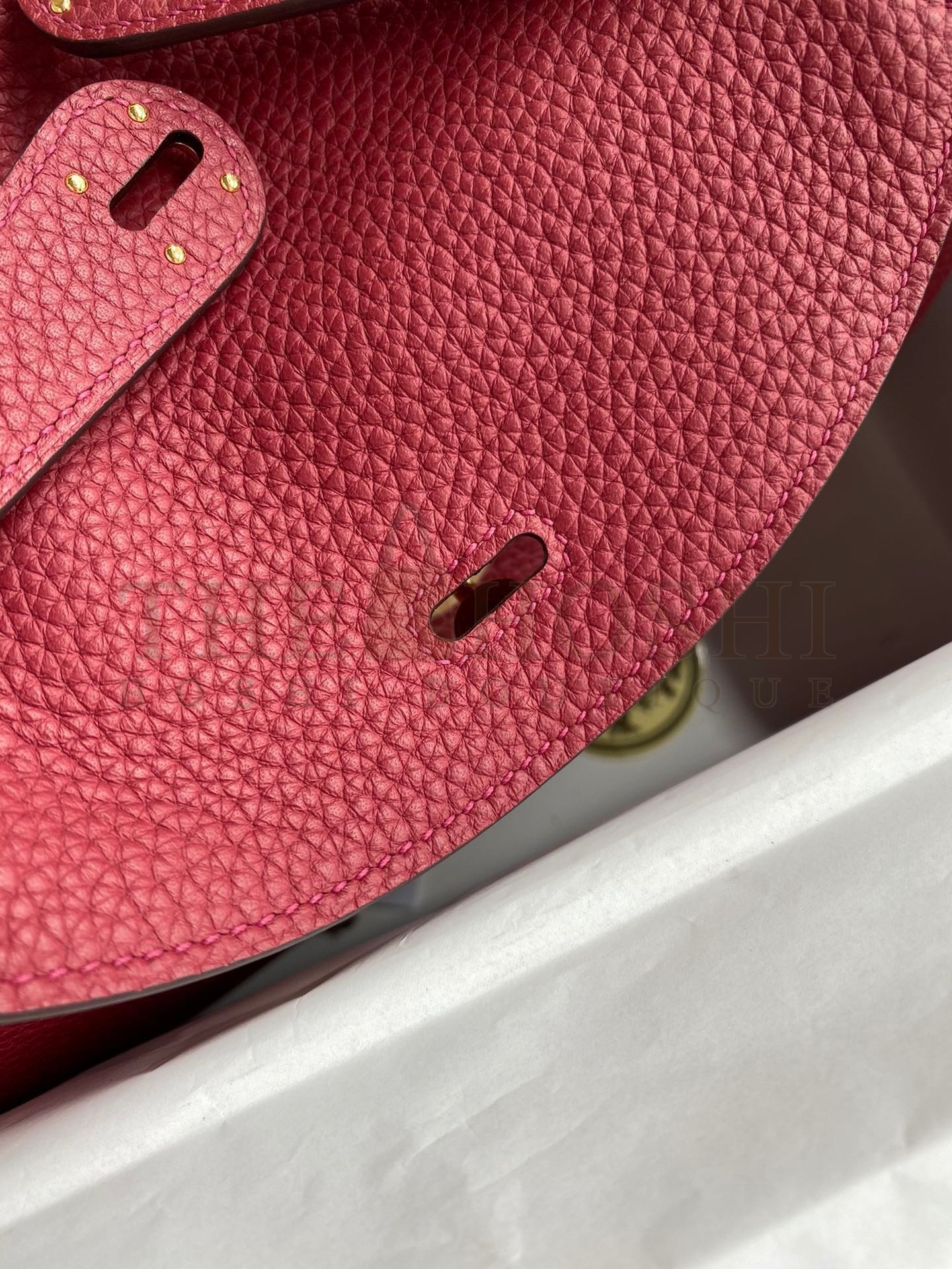 H**me5 Lindy 26 Handmade Bag In Ruby Clemence Leather Master Quality