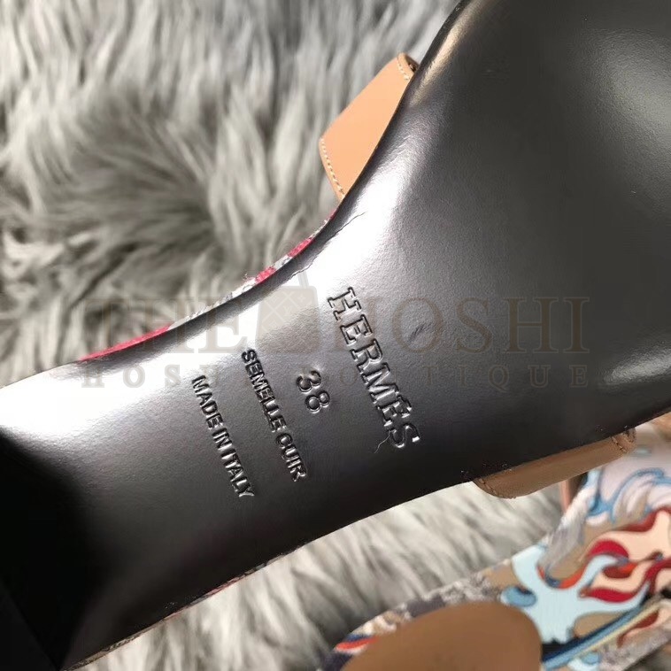 H**me5 Camel Swift Oasis Sandals with Fantaisie Botanique Printed Master Quality