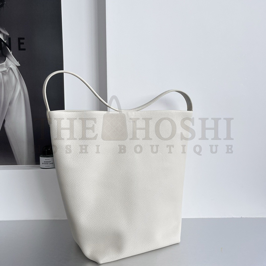The R0w Large N/S Park Tote in Ivory Grained Leather Master Quality