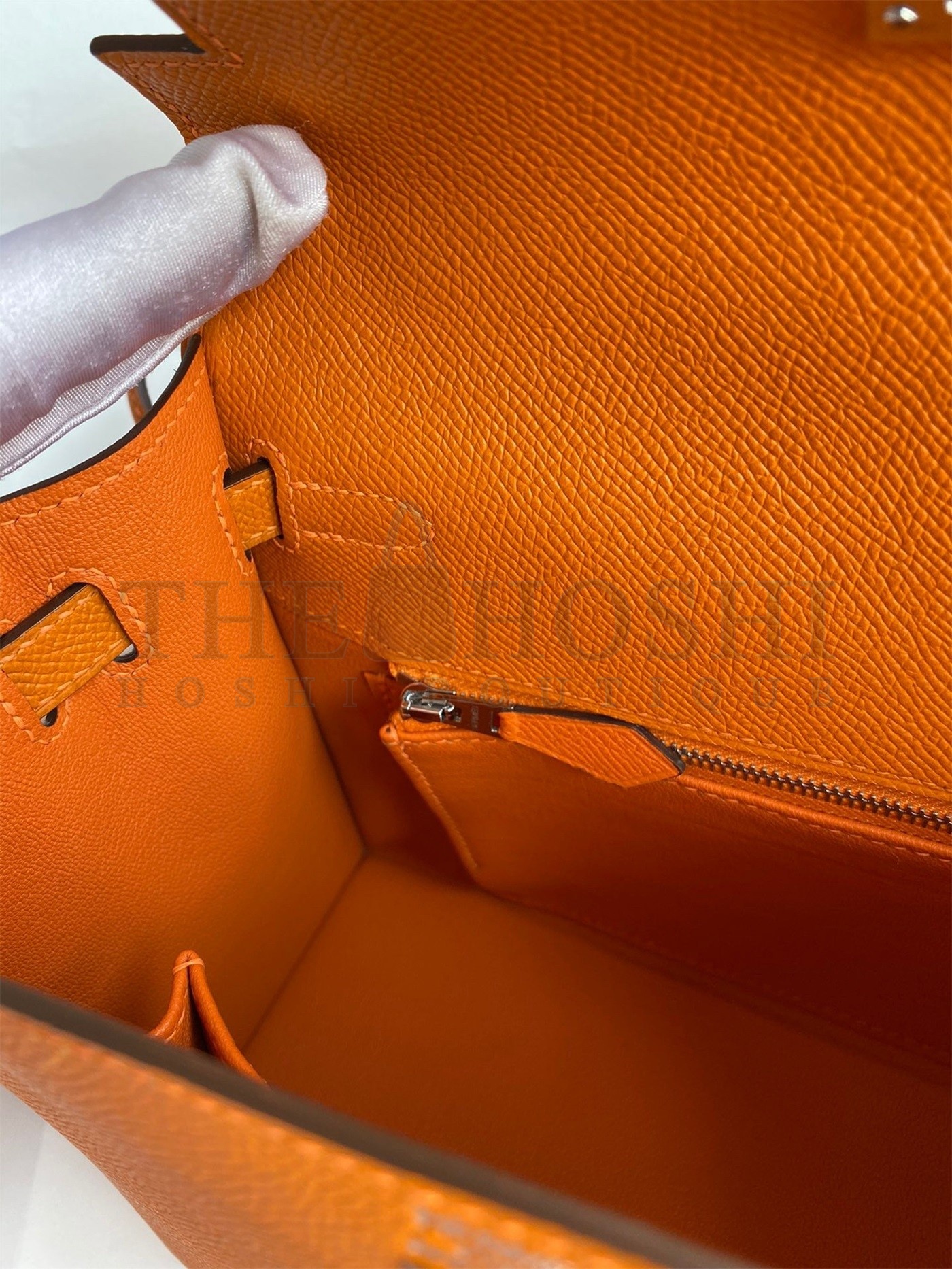 H**me5 Epsom Kelly 25cm Sellier Handmade Orange Bag Master Quality