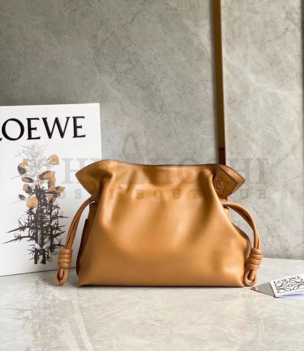 L0ew* Flamenco Clutch In Brown Nappa Leather Master Quality
