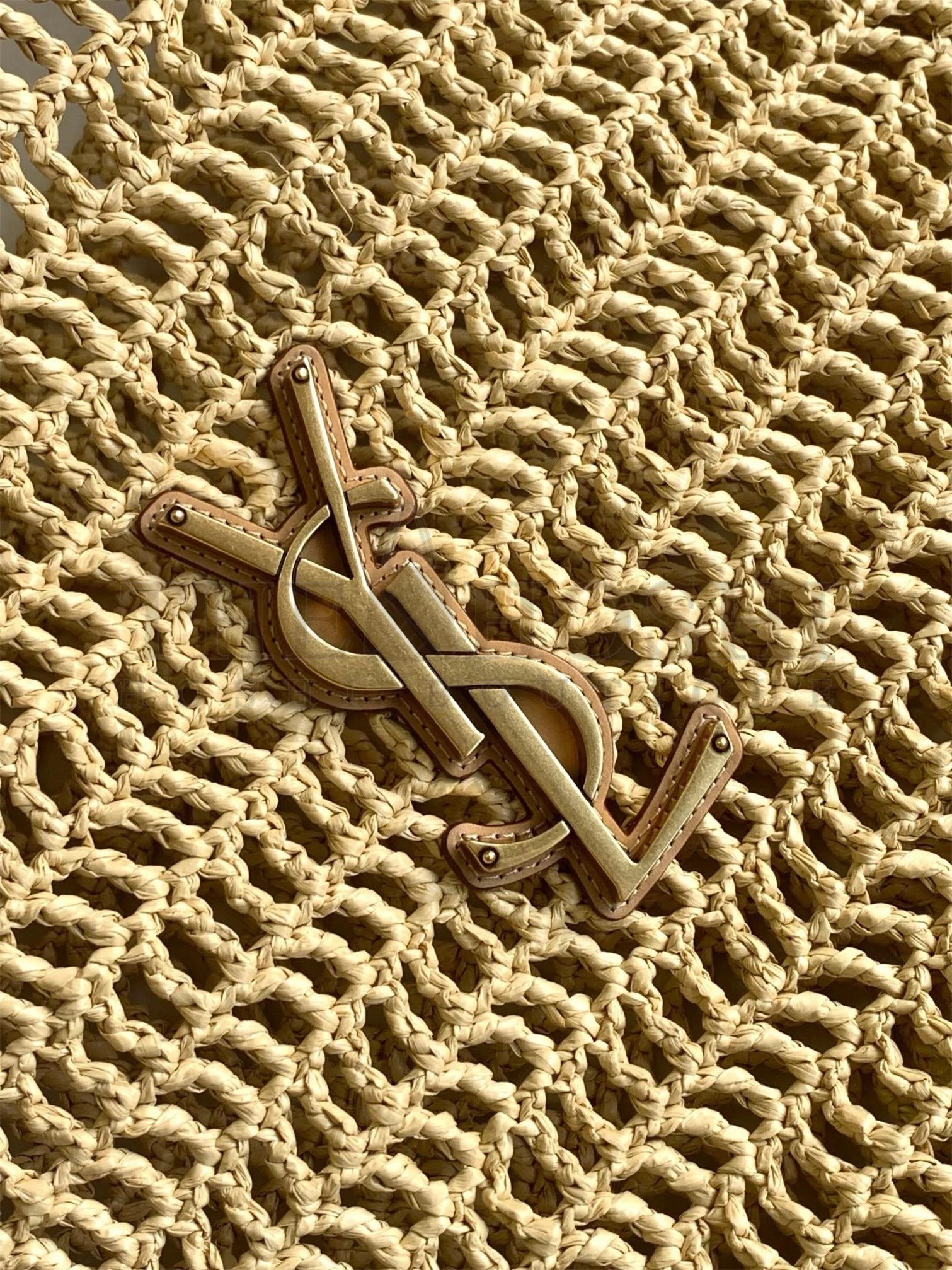 Sa1nt Lau*nt Oxalis Shoulder Bag in Naturel Raffia Master Quality