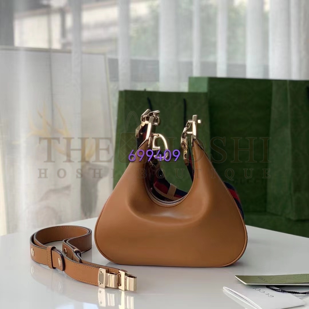 Gvc*1 Women Attache Small Shoulder Bag Oatmeal Leather Orange Black Web Master Quality