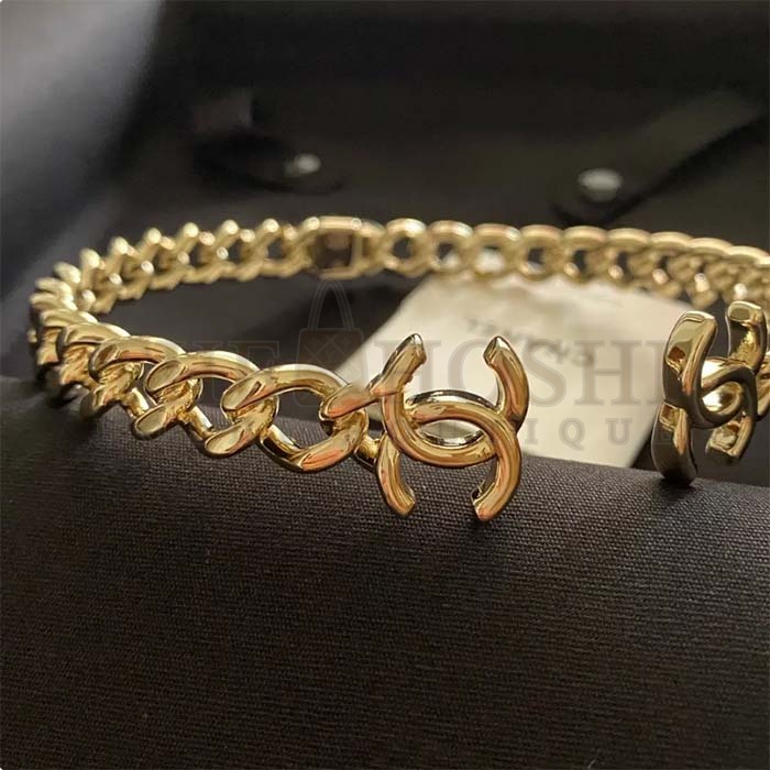 Ch**el Women CC Bracelet Metal Gold Ruthenium Master Quality