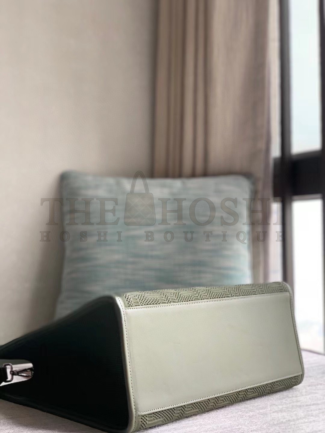 F**di Sunshine Medium Tote Bag In Green FF Fabric Master Quality