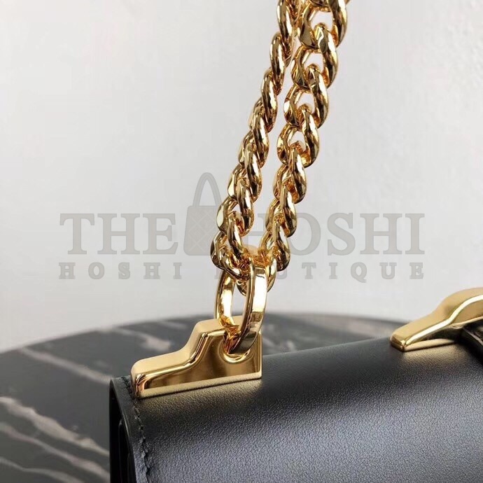 Pra*a Belle Shoulder Bag In Black Calfskin Master Quality