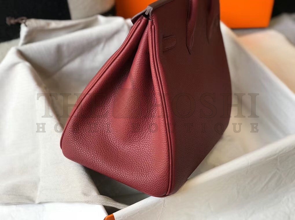 H**me5 Birkin 35 Bag in Ruby Clemence Leather with GHW Master Quality