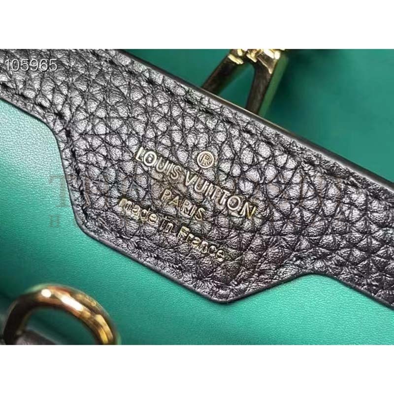 L0vis Vvtt0n LV Women Capucines BB Handbag Black Taurillon Cowhide Leather Master Quality
