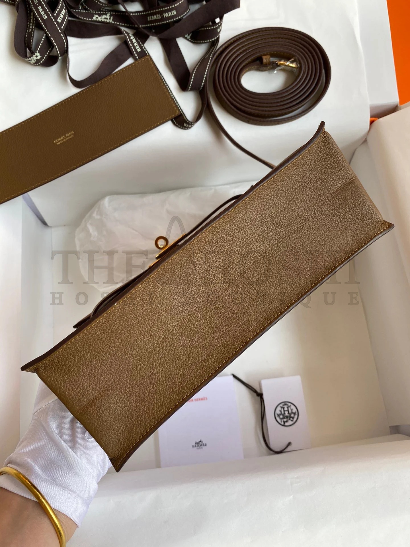 H**me5 Kelly Danse II Bag In Beige de Weimar Evercolor Calfskin Master Quality