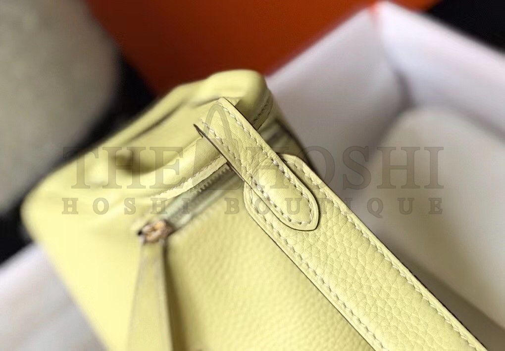 H**me5 Mini Lindy Bag In Jaune Poussin Clemence Leather Master Quality