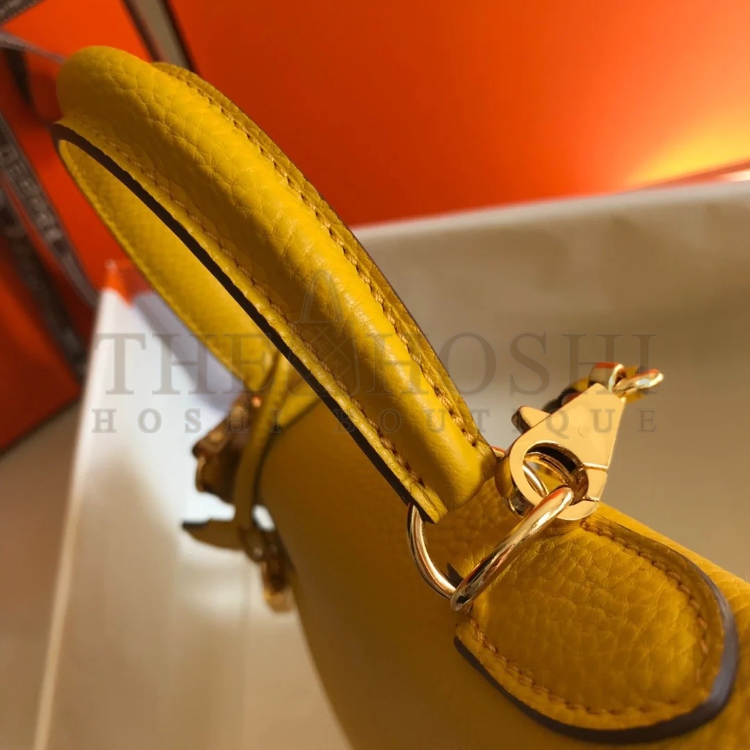 H**me5 Kelly 32cm Retourne Bag in Yellow Clemence Leather GHW Master Quality