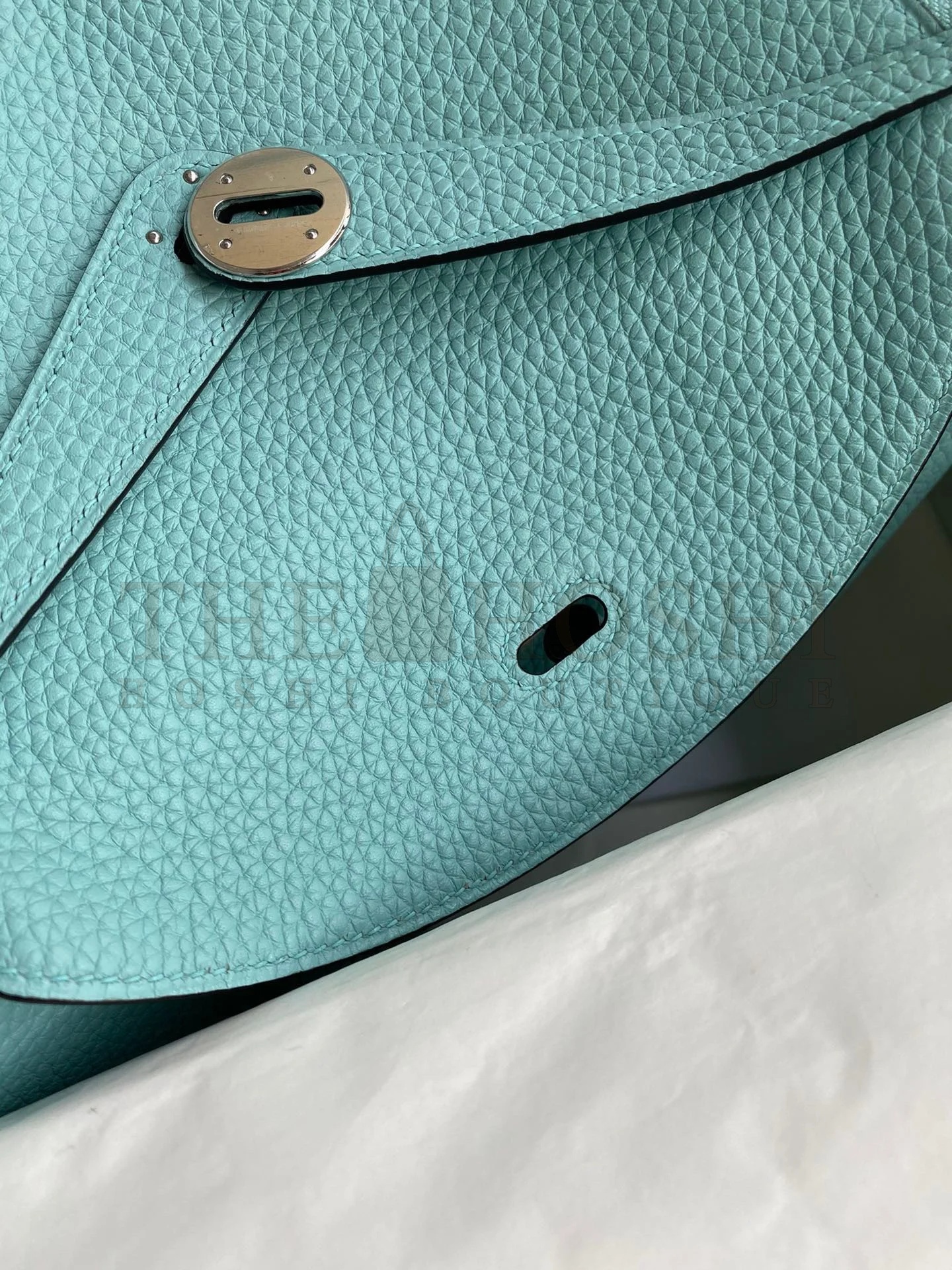 H**me5 Lindy 30 Handmade Bag In Blue Atoll Clemence Leather Master Quality