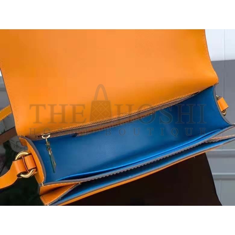 L0vis Vvtt0n LV Women Pont 9 Soft PM Handbag Yellow Grained Calfskin Cowhide Master Quality