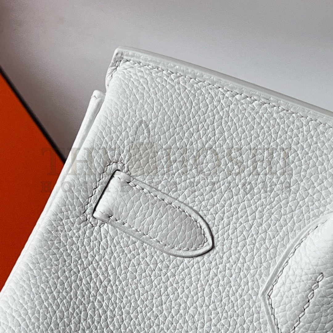 H**me5 Birkin 30 Retourne Handmade Bag In White Clemence Leather Master Quality