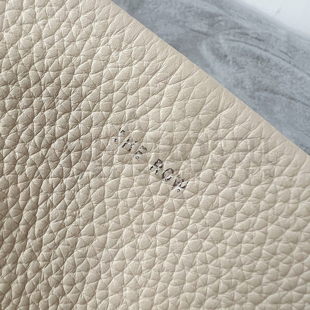 The R0w Small N/S Park Tote in Ivory Grained Leather Master Quality