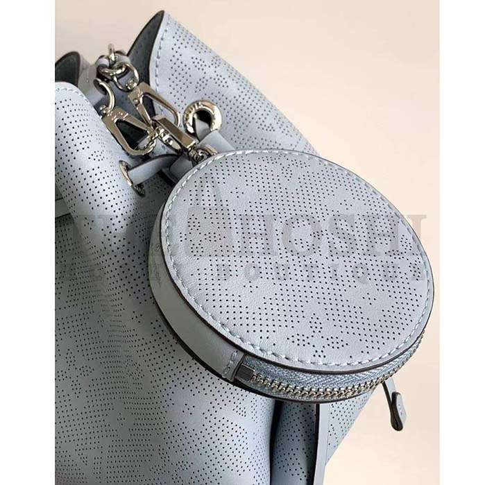 L0vis Vvtt0n LV Women Bella Bucket Bag Lilac Perforated Mahina Calfskin M22714 Master Quality